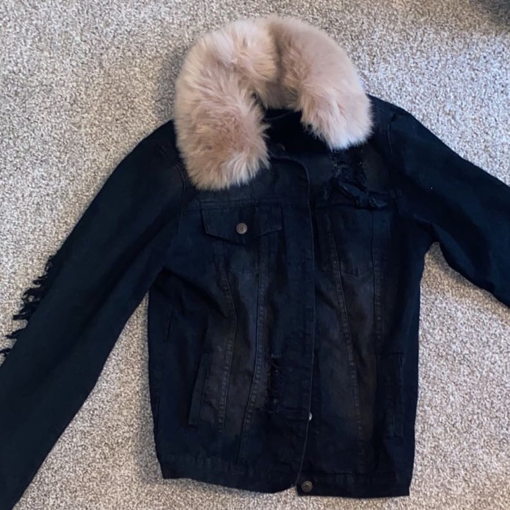 AKIRA Distressed Denim Jacket